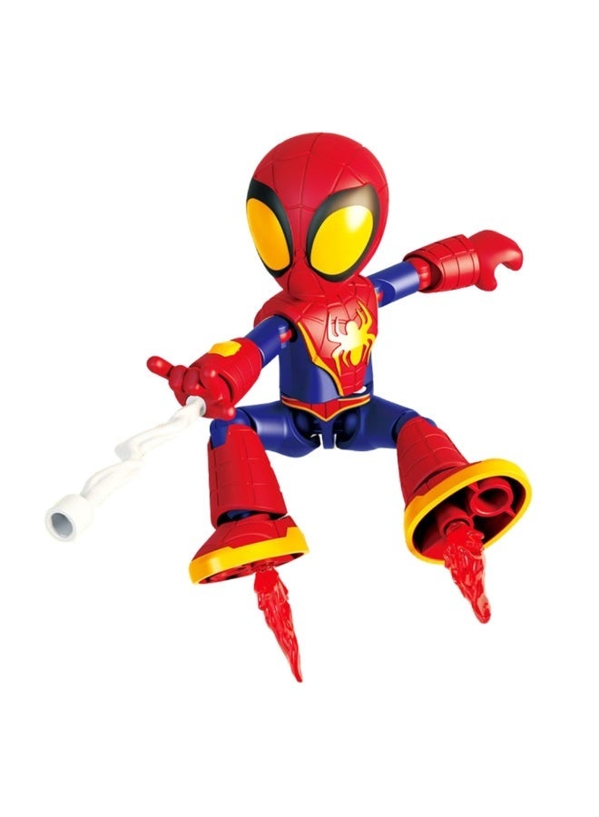 BLOKEES Spidey Web-Spinner Suit Building Kit | Marvel’s Spidey and His Amazing Friends Collectible Action Figure | STEM Construction Toy for Kids & Fans | Poseable Model for Play & Display - Image 1